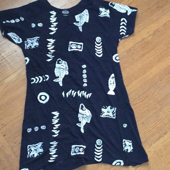 Exist navy 100% cotton short sleeve top/dress L - Picture 7 of 7